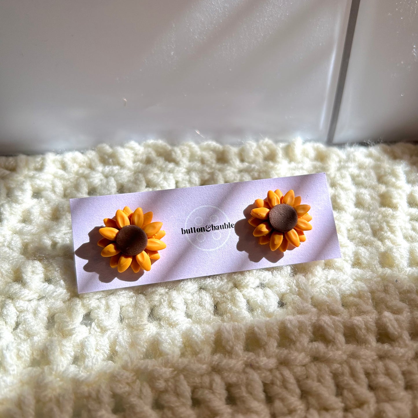 Large Sunflower Studs