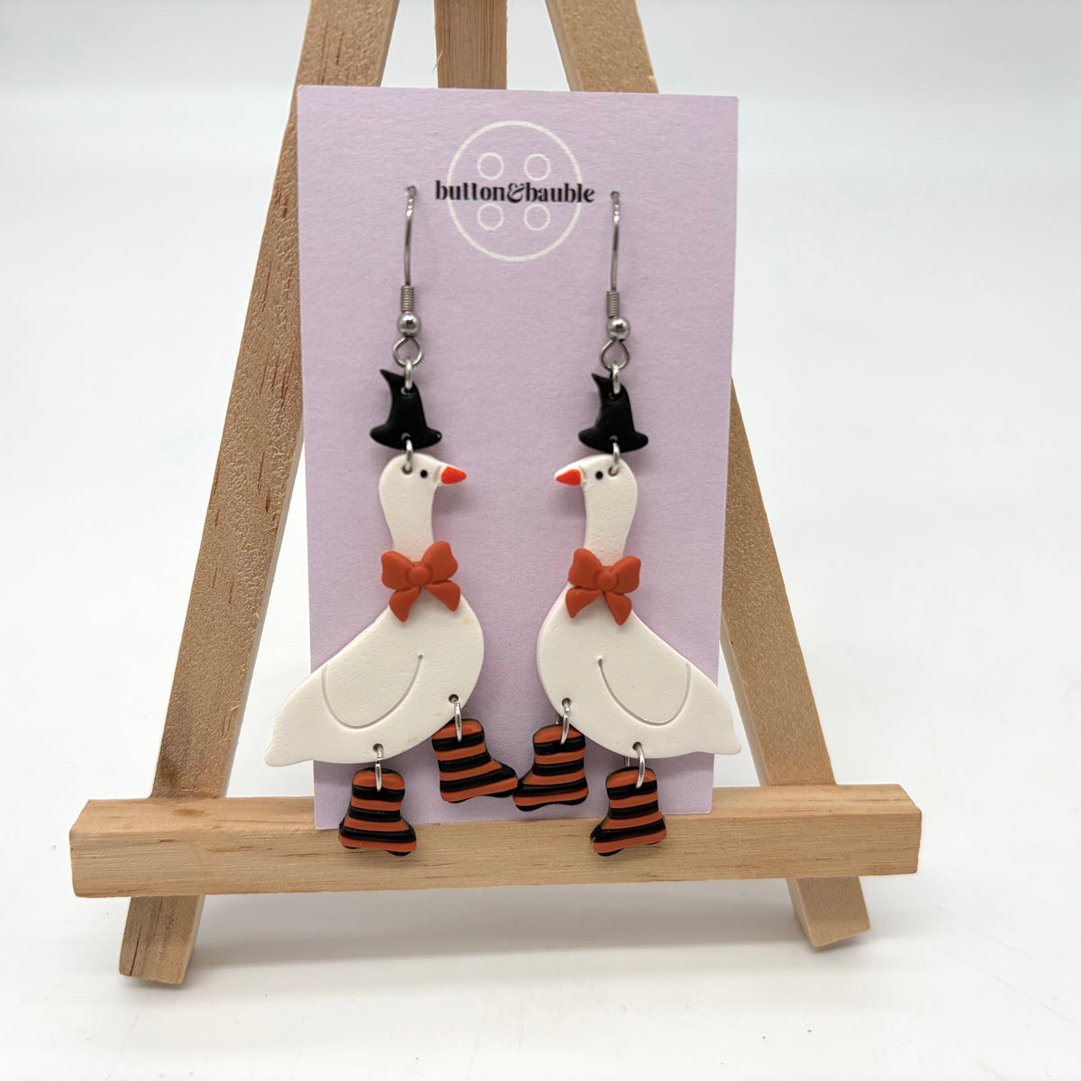Witchy Goose Dangle Earrings