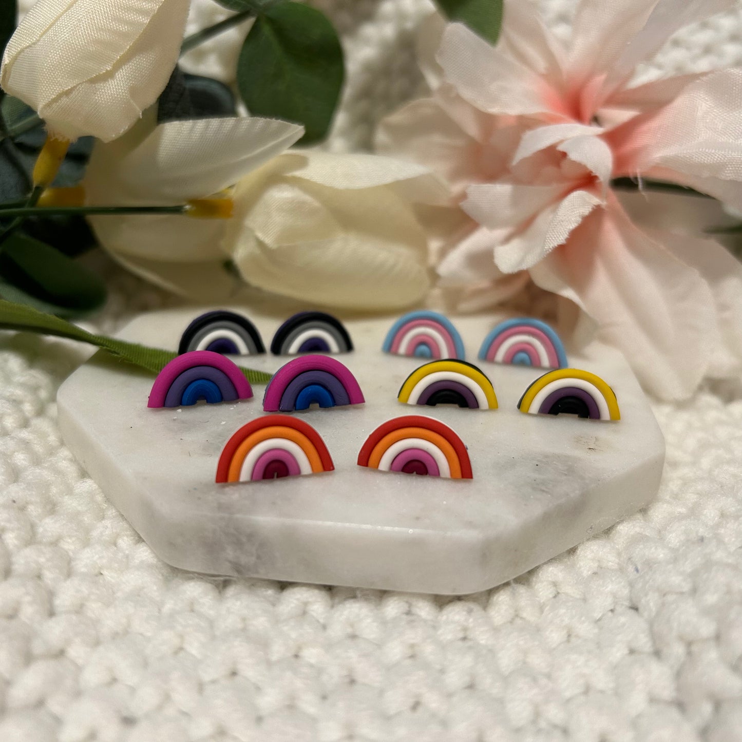 Pride Flag Rainbow Studs