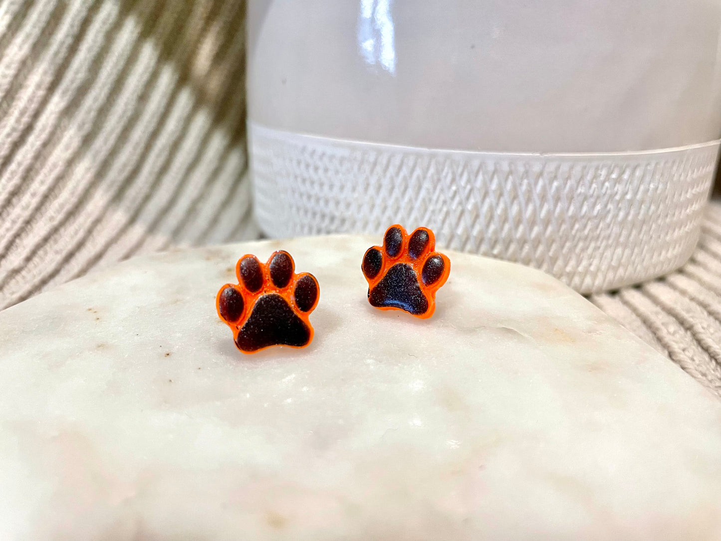 Paw Print Studs