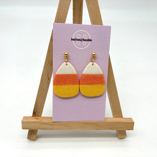 Glitter Candy Corn Earrings