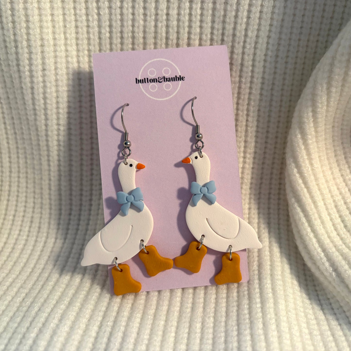 Silly Goose Dangle Earrings