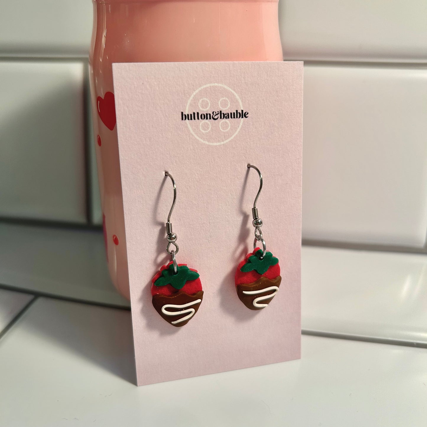 Chocolate Dipped Strawberry Dangles