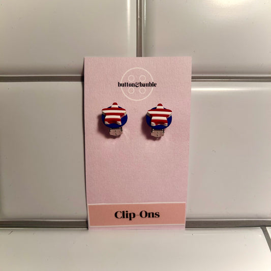 Red White and Blue CLIP-ONS