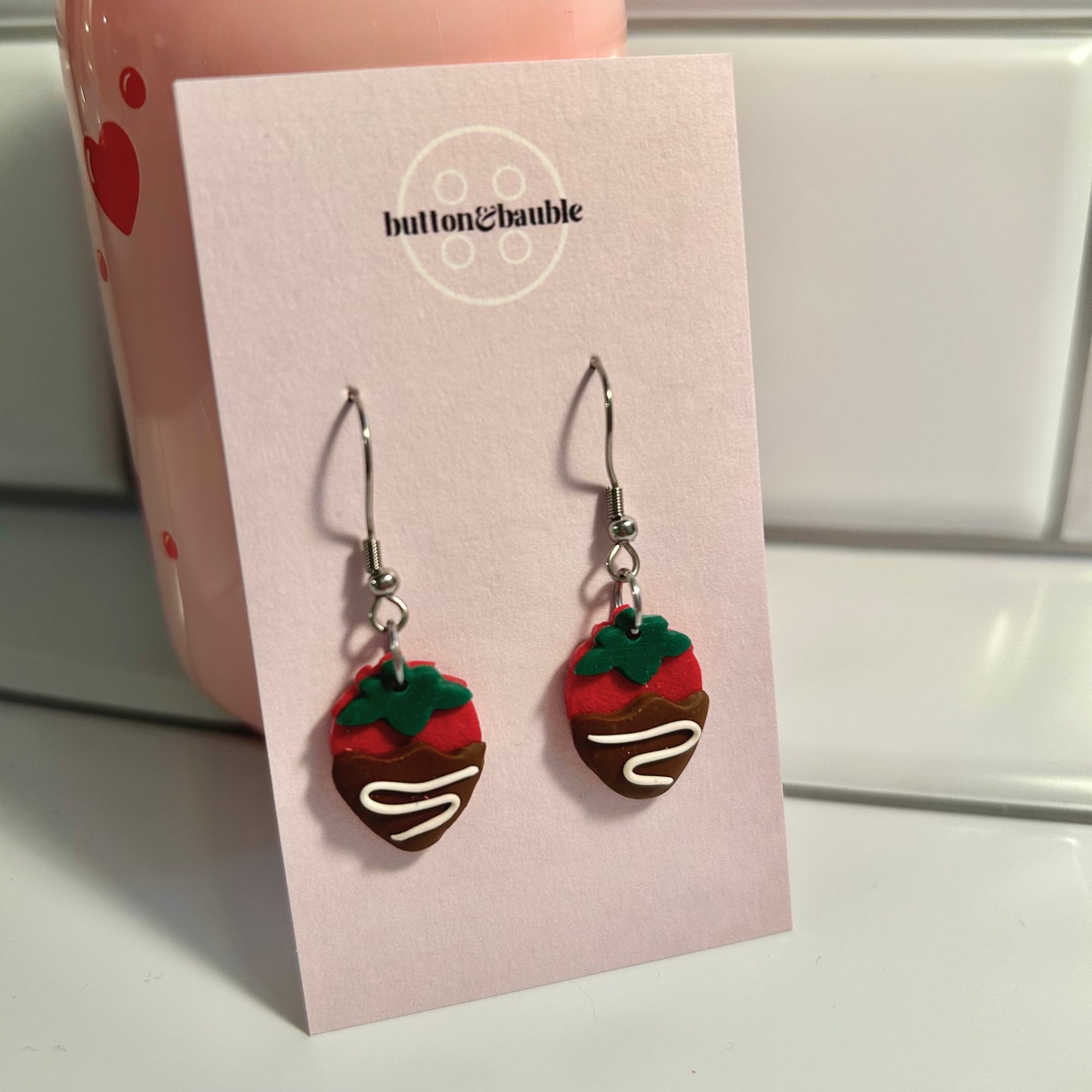 Chocolate Dipped Strawberry Dangles