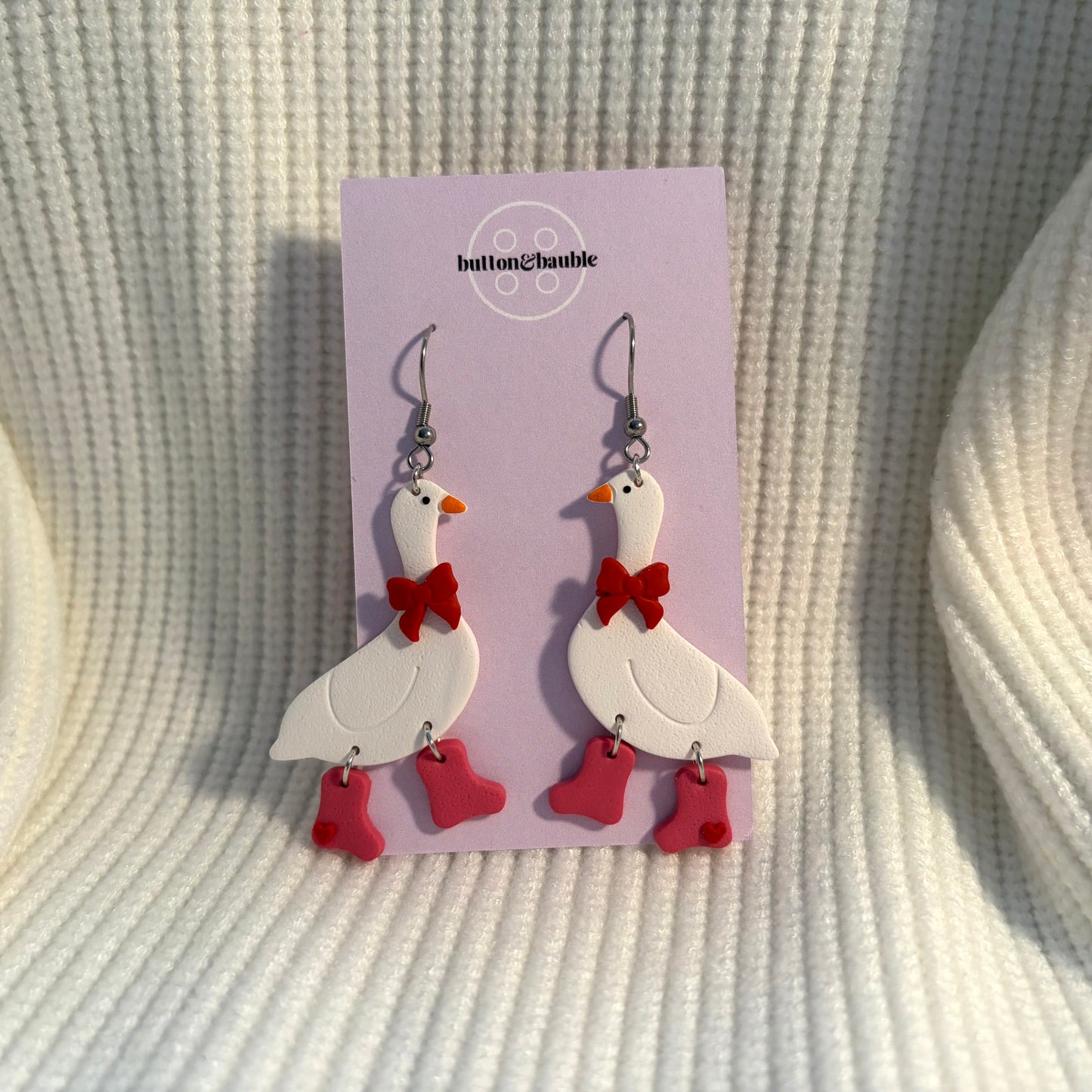 Silly Goose Dangle Earrings