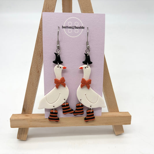 Witchy Goose Dangle Earrings