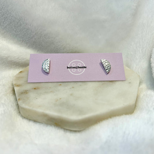 Dimpled Silver Studs